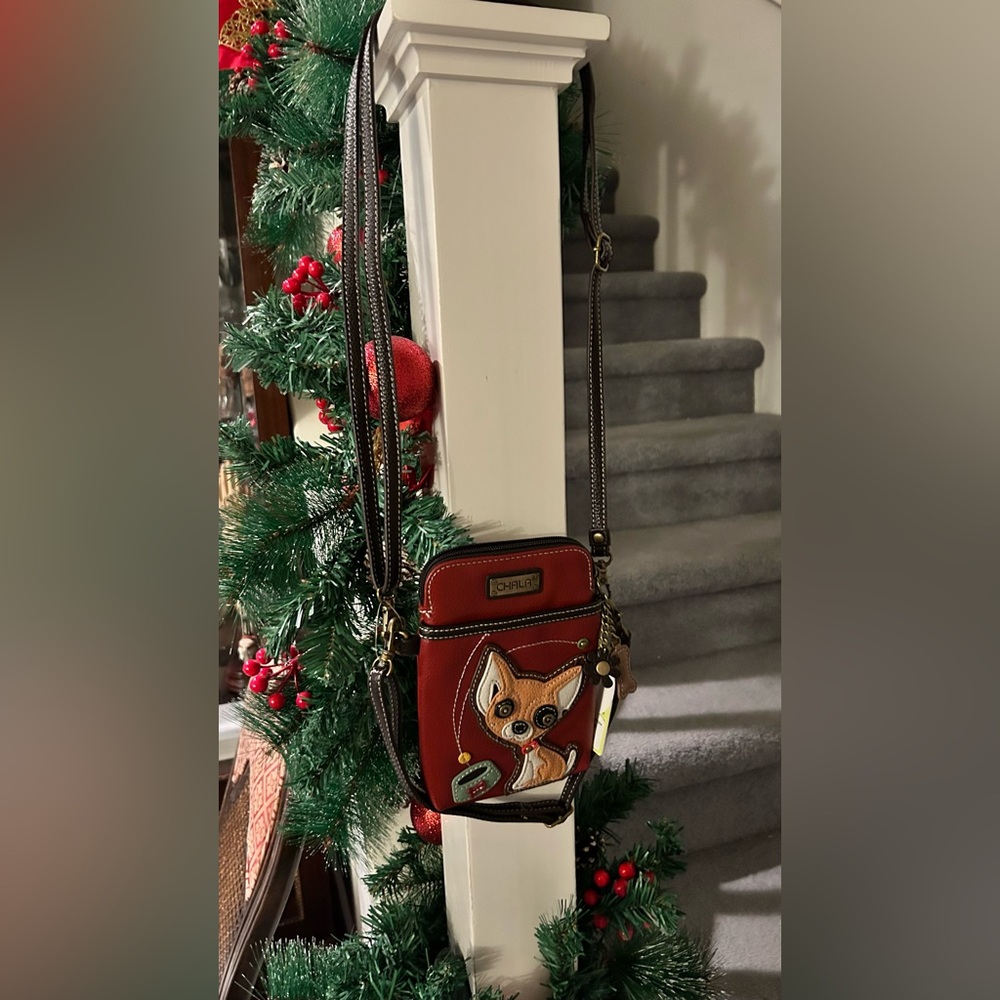 Chala Red Crossbody Bag with Dog Design - Picture 9 of 9